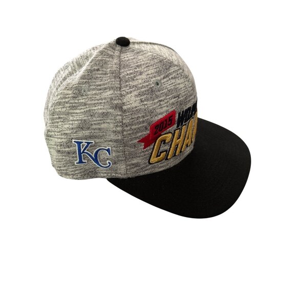 New Era Kansas City Royals 2015 World Series Champs Cap 9FIFTY Gray & Black - Picture 4 of 8